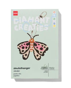 diamantcreaties sleutelhanger vlinder