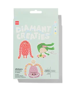 diamantcreaties stickers monsters - 3 stuks