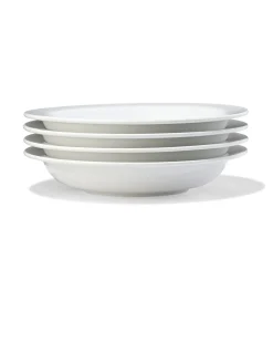 diep bord Ø22.5cm Alledag porselein wit - 4 stuks