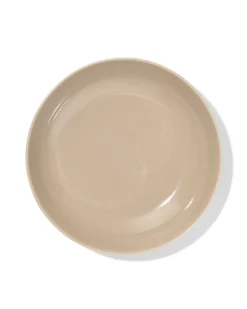 diep bord Ø22cm Puur aardewerk beige