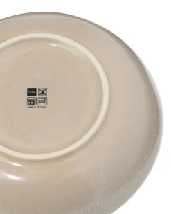 diep bord Ø22cm Puur aardewerk beige