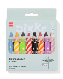 dikke potloden - 8 stuks