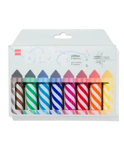dikke viltstiften - 8 stuks
