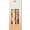 dinerkaarsen ⌀2.2x25cm wave ivoor-naturel - 4 stuks