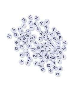 doosje kralen rond letters
