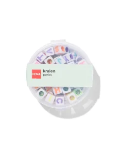 doosje kralen vierkant alfabet