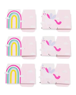 doosjes vouwbaar regenboog - 6 stuks