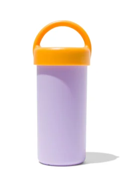 drinkbeker met deksel lila 300ml