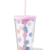 drinkbeker met rietje 450ml gezichtjes