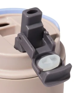drinkbeker met rietje 600ml rvs grijs