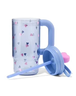 drinkfles 720ml met rietje hartjes
