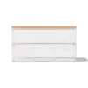 dubbele organizer transparant met deksel 22.5x9.5x12.5