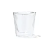dubbelwandig glas streep reliëf 150ml
