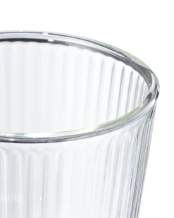 dubbelwandig glas streep reliëf 150ml
