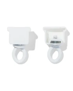 eindstop met kap wit - 2 stuks