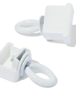 eindstop met kap wit - 2 stuks