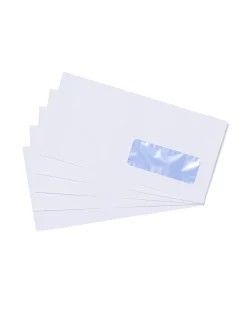 envelop DL venster rechts wit - 50 stuks