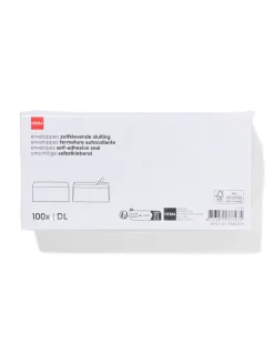 enveloppen DL - 100 stuks