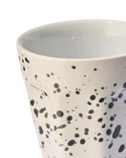 espressokopje 90ml Mirabeau aardewerk wit spikkels
