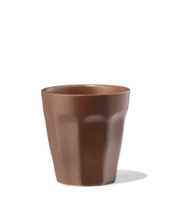espressokopje 90ml Mirabeau aardewerk donkerbruin