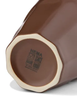 espressokopje 90ml Mirabeau aardewerk donkerbruin
