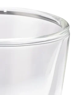 espressomok 100ml borosilicaatglas dubbelwandig stapelbaar