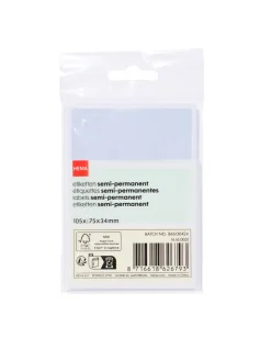 etiketten 7.5x3.4 pastel - 105 stuks