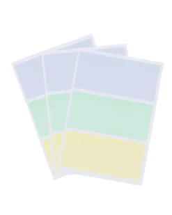 etiketten 7.5x3.4 pastel - 105 stuks