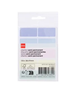 etiketten 3.8x1.9 pastel - 120 stuks