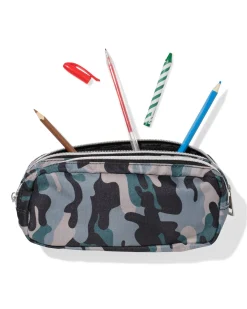 etui dubbele rits camo