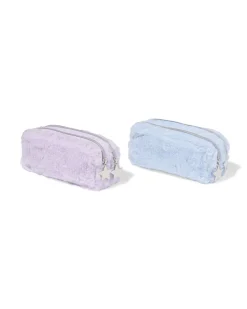 etui dubbele rits 22.5x8x11cm fluffy