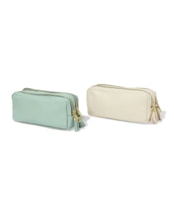 etui dubbele rits 22x6x10cm PU