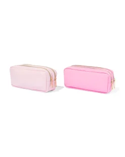 etui roze dubbele rits