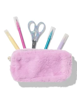 etui 22.5x6x11cm fluffy dubbele rits