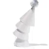 feesthoedjes pompon zilver - 4 stuks
