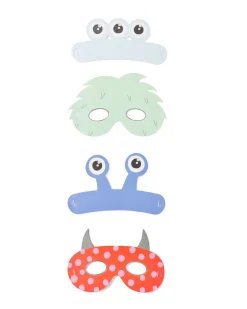 feestmaskers monsters - 8 stuks