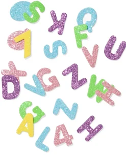 foam stickers alfabet glitter