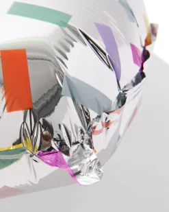 folieballon cijfer 9 60cm confetti