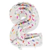 folieballon cijfer 2 60cm confetti