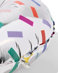 folieballon cijfer 3 60cm confetti