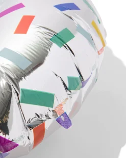 folieballon cijfer 0 60cm confetti