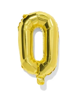 folieballon cijfer 0 30cm goud