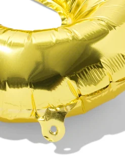 folieballon cijfer 0 30cm goud