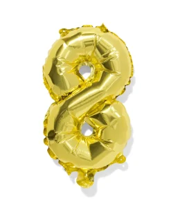 folieballon cijfer 8 30cm goud