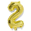 folieballon cijfer 2 30cm goud