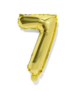 folieballon cijfer 7 30cm goud