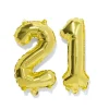 folieballon getal 21 60cm goud