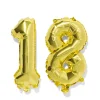 folieballon getal 18 60cm goud
