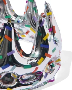 folieballon kroon 20cm confetti