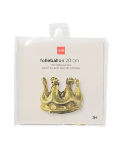 folieballon kroon 20cm goud